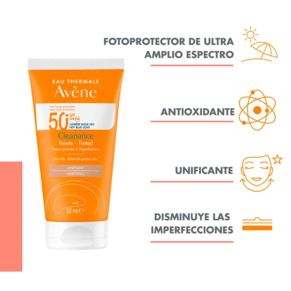 Bloqueador solar Cleanance con color AVENE - Imagen 2