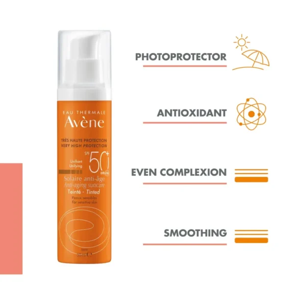 Bloqueador solar antiedad con color AVENE - Imagen 3