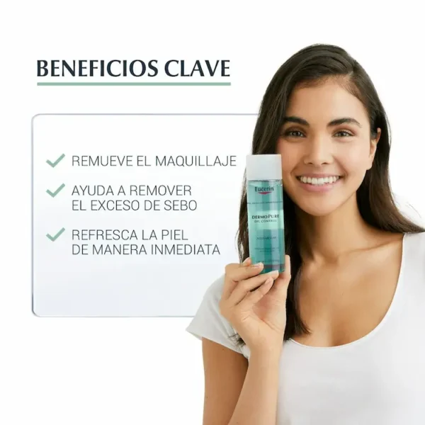 Eucerin Dermo Pure Oil Control Agua Micelar 200 ml - Imagen 3