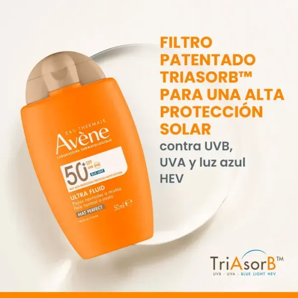 Bloqueador solar Ultra Fluid Mat Perfect con color AVENE - Imagen 3