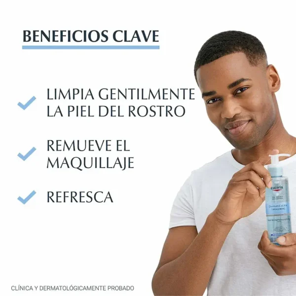 Eucerin Gel Limpiador Dermato Clean Hyaluron 200 ml - Imagen 3