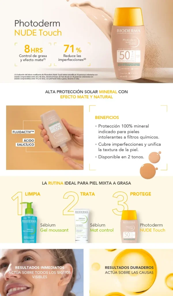 Photoderm nude touch mineral 40ml - Imagen 2