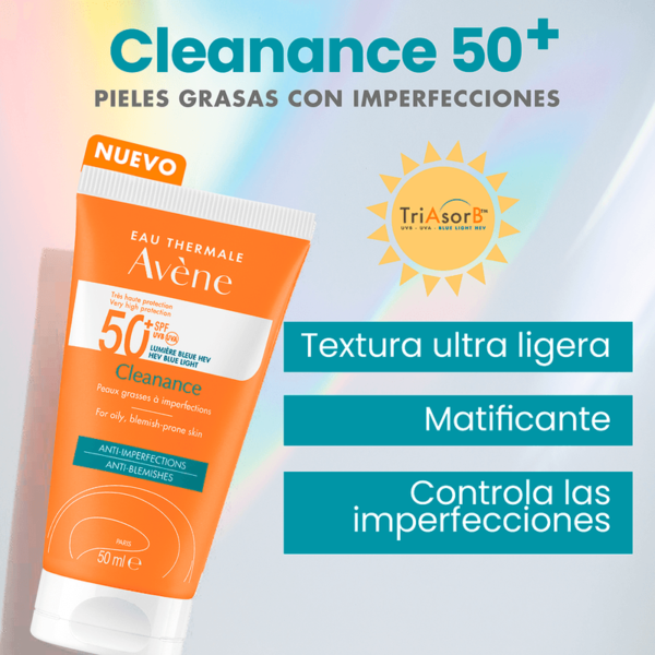 Bloqueador solar Cleanance sin color AVENE - Imagen 2
