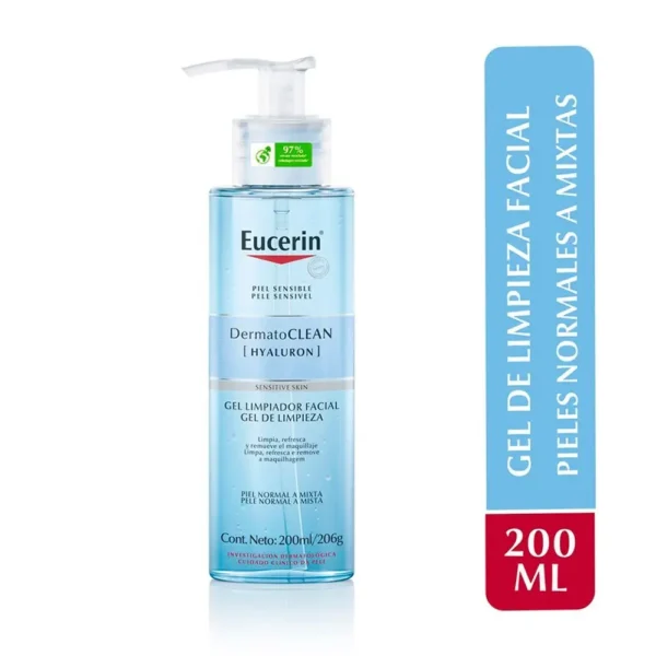 Eucerin Gel Limpiador Dermato Clean Hyaluron 200 ml - Imagen 2