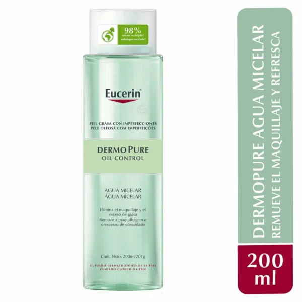 Eucerin Dermo Pure Oil Control Agua Micelar 200 ml - Imagen 2