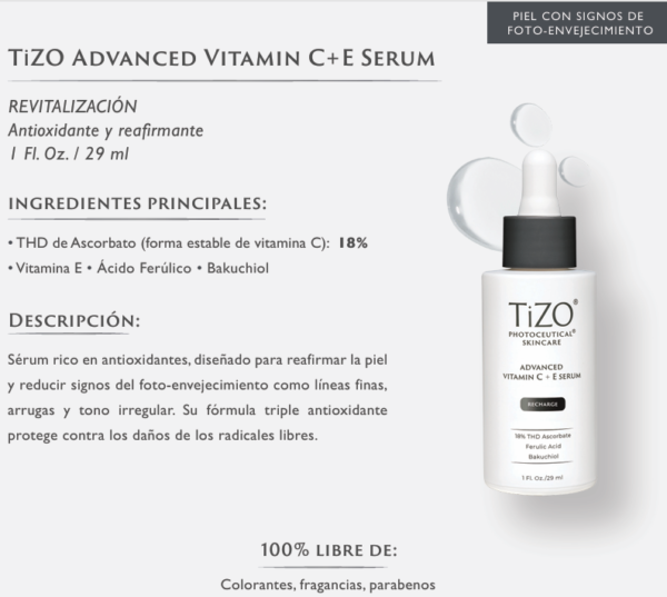 Tizo photoceutical advanced vitamina C SERUM ANTIEDAD - Imagen 2