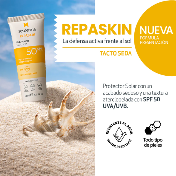 Repaskin tacto seda BLOQUEADOR SOLAR FACIAL SESDERMA - Imagen 2