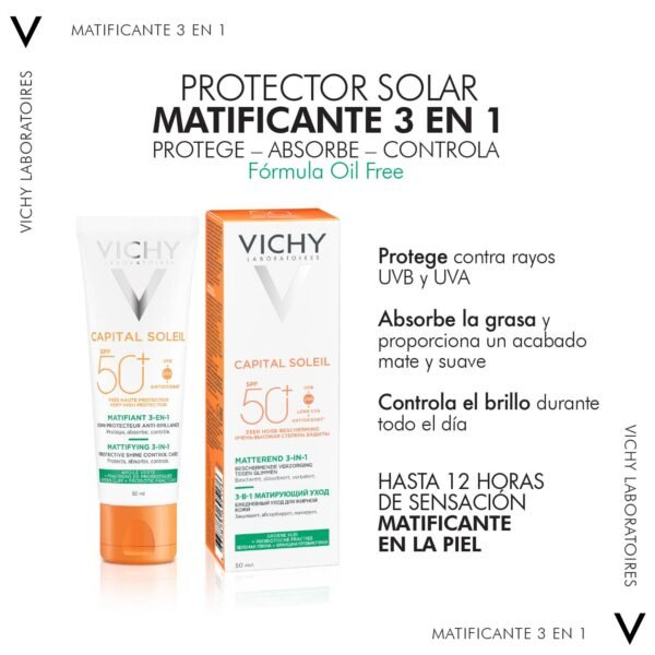 Capital soleil BLOQUEADOR SOLAR FACIAL VICHY - Imagen 3