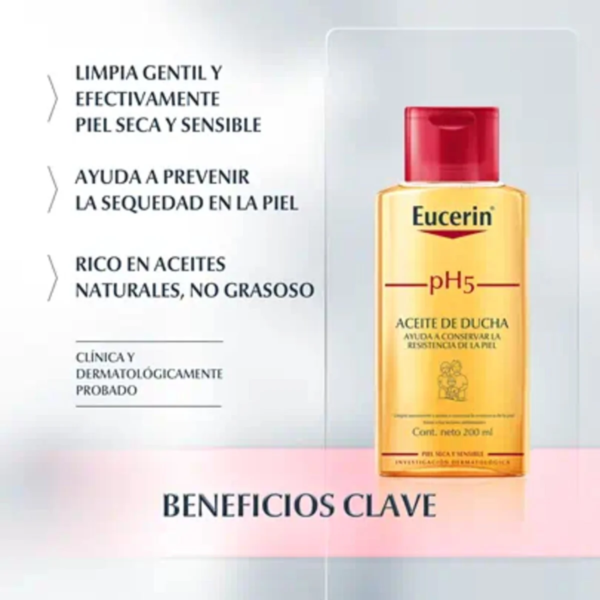 Ph 5 aceite de ducha 400 ml GEL LIMPIADOR EUCERIN - Imagen 2