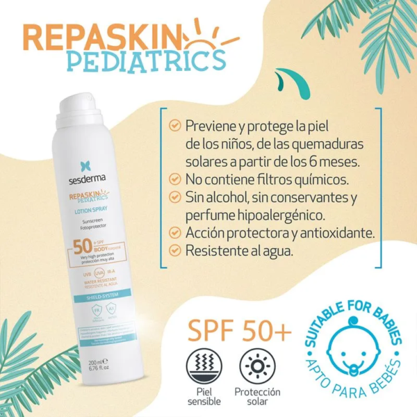 Repaskin Pediatrics Spray BLOQUEADOR SOLAR NIÑOS SESDERMA - Imagen 2