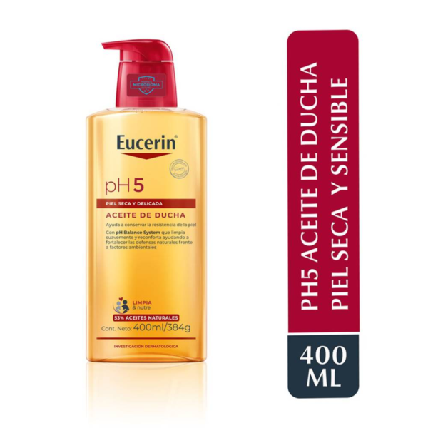 Ph 5 aceite de ducha 400 ml GEL LIMPIADOR EUCERIN - Imagen 3