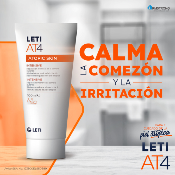 Leti AT4 Atopic Skin CREMA HIDRATANTE FACIAL - Imagen 2