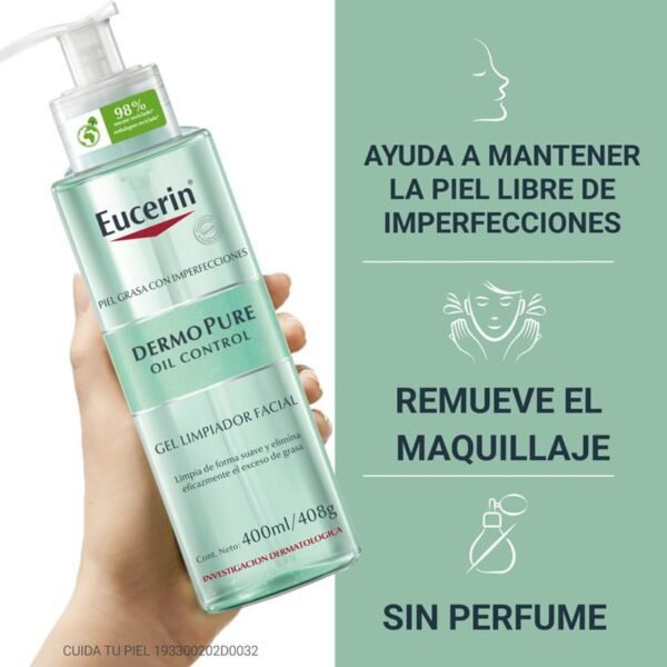 Eucerin Dermopure oil control 400ML GEL LIMPIADOR - Imagen 3